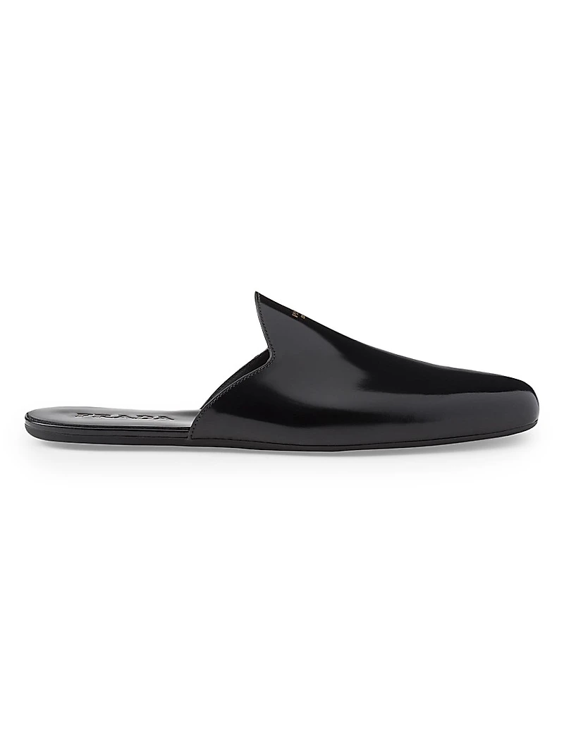 Brushed Leather Slippers