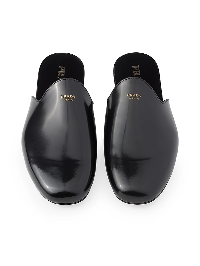 Brushed Leather Slippers