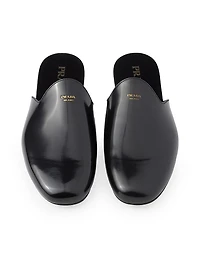 Brushed Leather Slippers