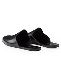 Brushed Leather Slippers