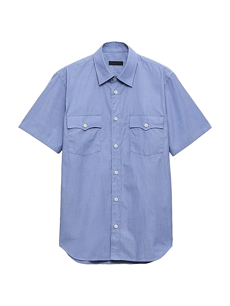Short-Sleeved Cotton Shirt