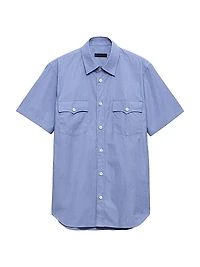 Short-Sleeved Cotton Shirt