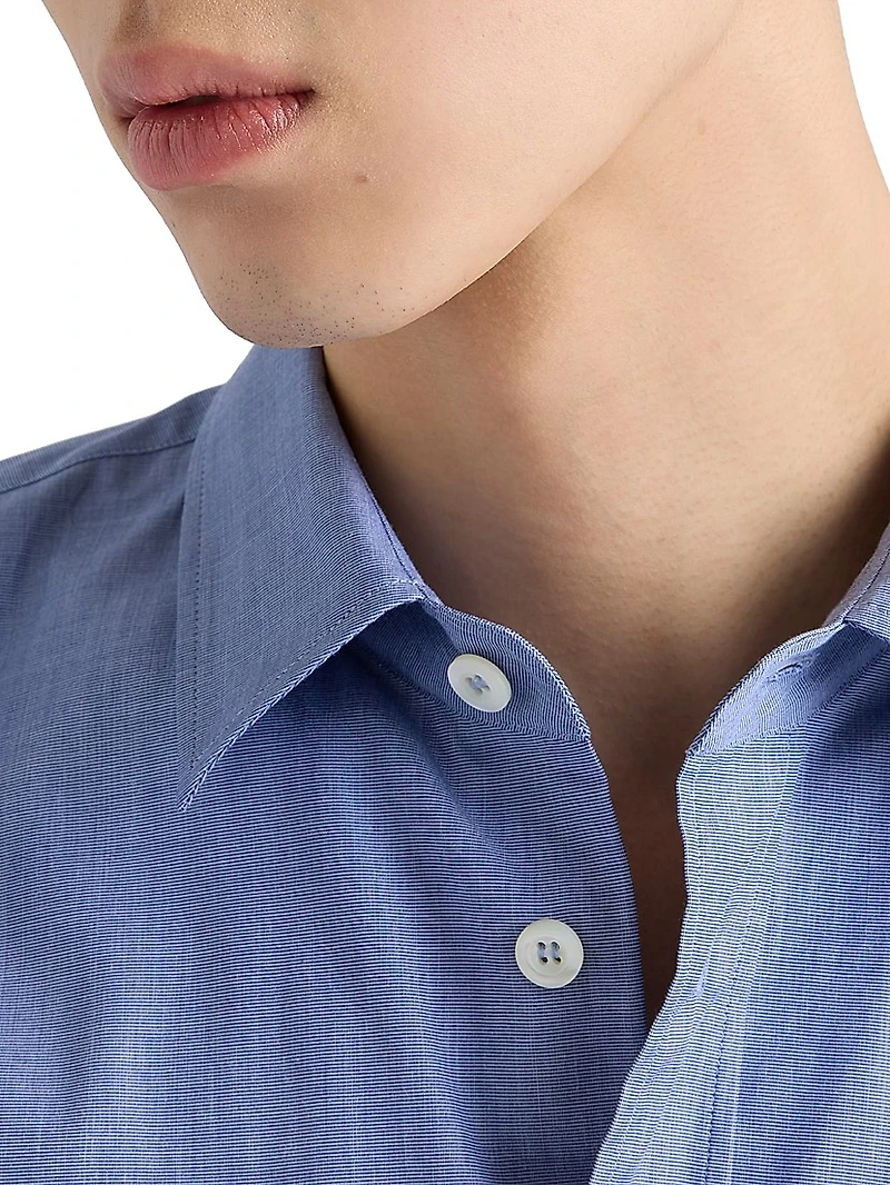 Short-Sleeved Cotton Shirt