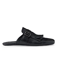 Shuffle Antiqued Leather Mules