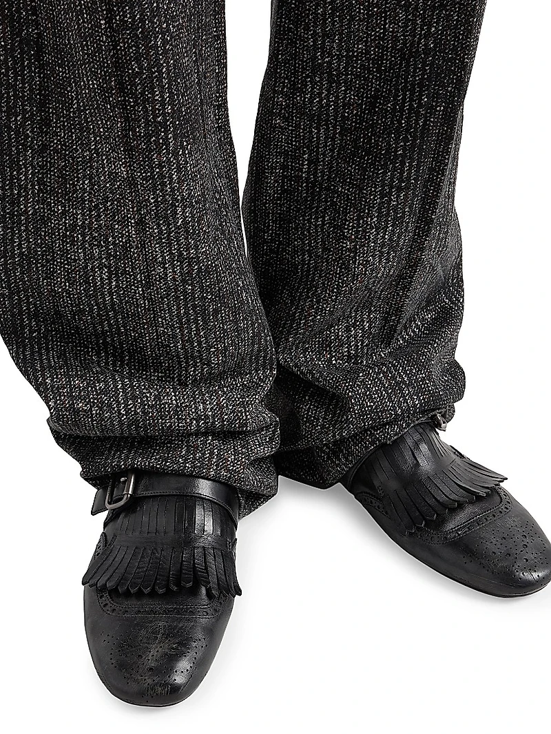 Shuffle Antiqued Leather Mules