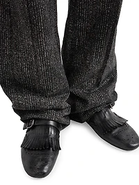 Shuffle Antiqued Leather Mules