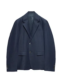 Single-Breasted Linen Jacket