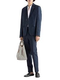 Single-Breasted Linen Jacket