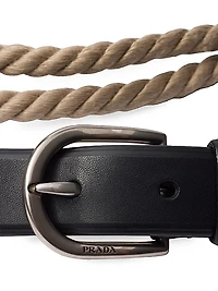 Leather and Cord Belt
