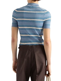Striped Cotton Polo Shirt