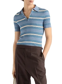Striped Cotton Polo Shirt