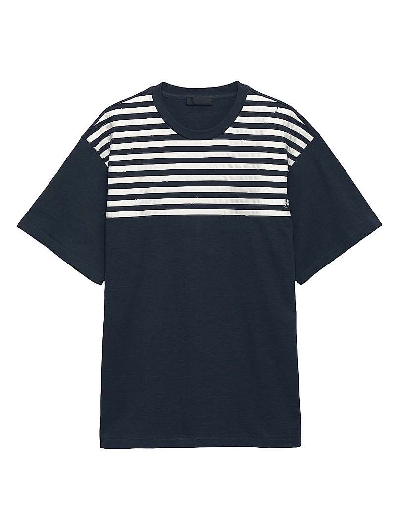 Oversized Striped Cotton T-Shirt