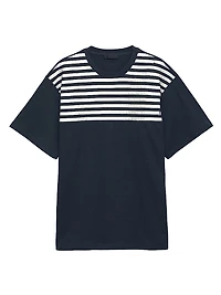 Oversized Striped Cotton T-Shirt