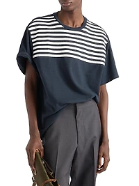 Oversized Striped Cotton T-Shirt