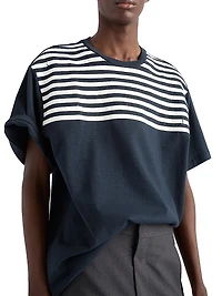 Oversized Striped Cotton T-Shirt