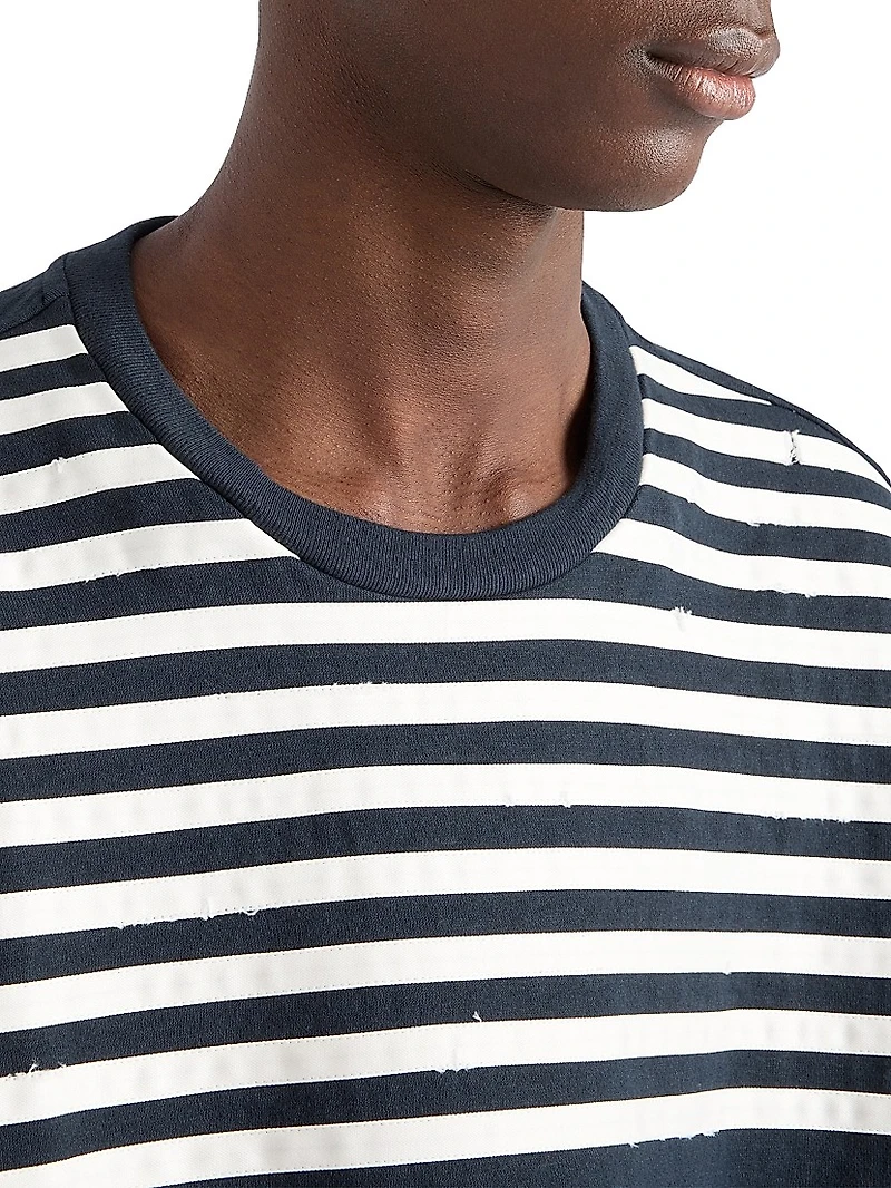 Oversized Striped Cotton T-Shirt