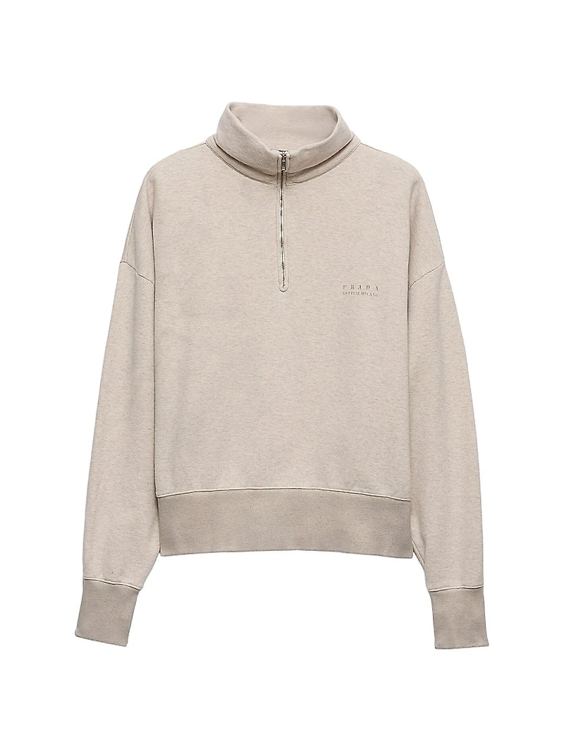 Long-Sleeved Cotton Polo Shirt