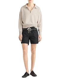 Long-Sleeved Cotton Polo Shirt