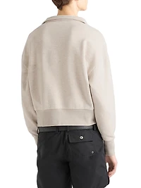 Long-Sleeved Cotton Polo Shirt