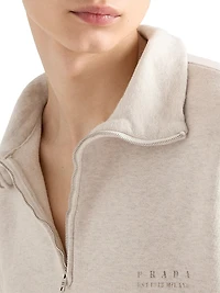 Long-Sleeved Cotton Polo Shirt