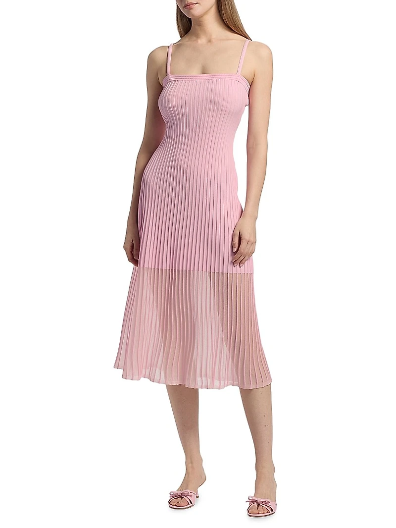 Sheer Knit Cami Dress