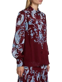 Hiba Paisley Blouson-Sleeve Shirt