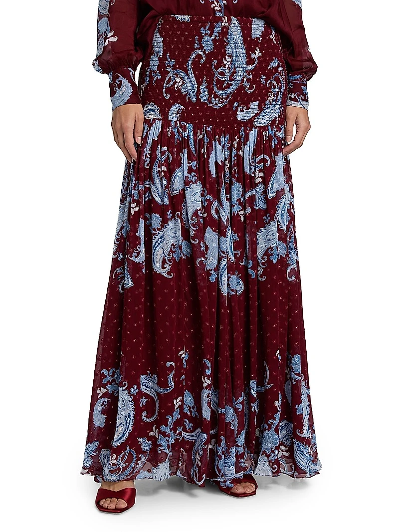 Hiba Paisley Maxi Skirt