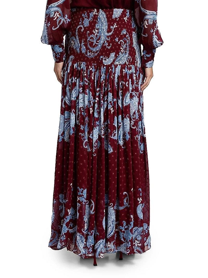 Hiba Paisley Maxi Skirt