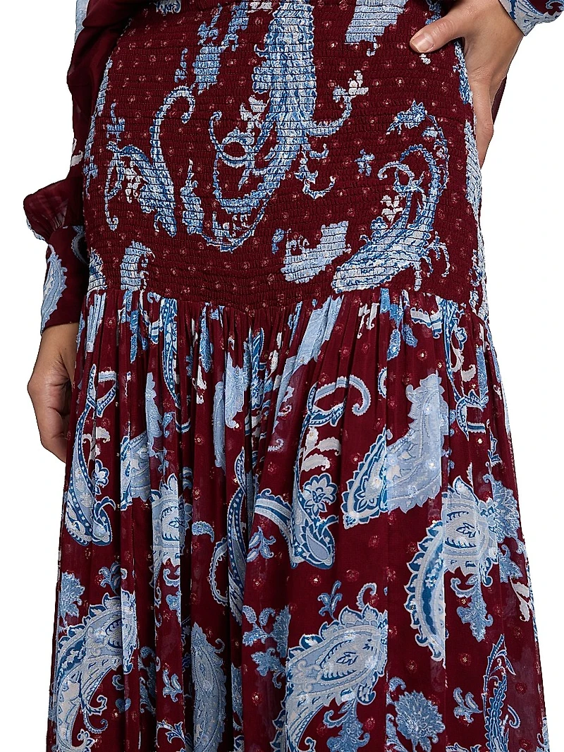 Hiba Paisley Maxi Skirt