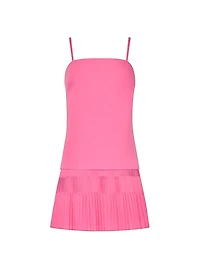 Nola Pleated Drop-Waist Minidress