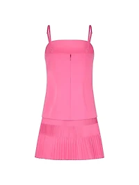 Nola Pleated Drop-Waist Minidress