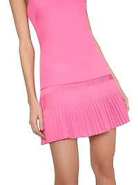 Nola Pleated Drop-Waist Minidress