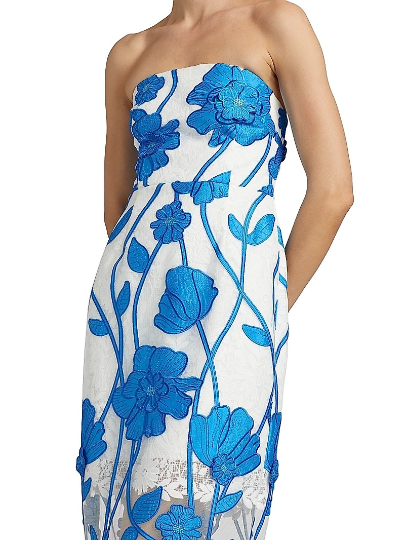 Magnolia Floral Embroidered Maxi Dress