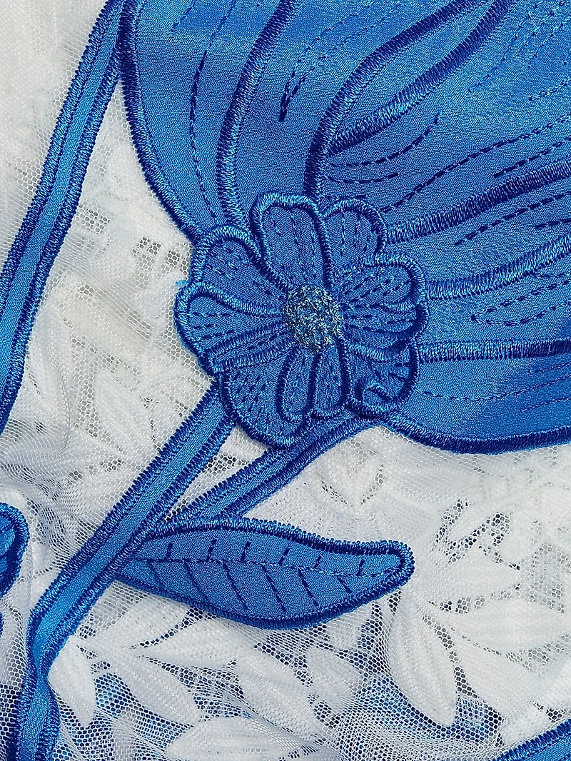Magnolia Floral Embroidered Maxi Dress