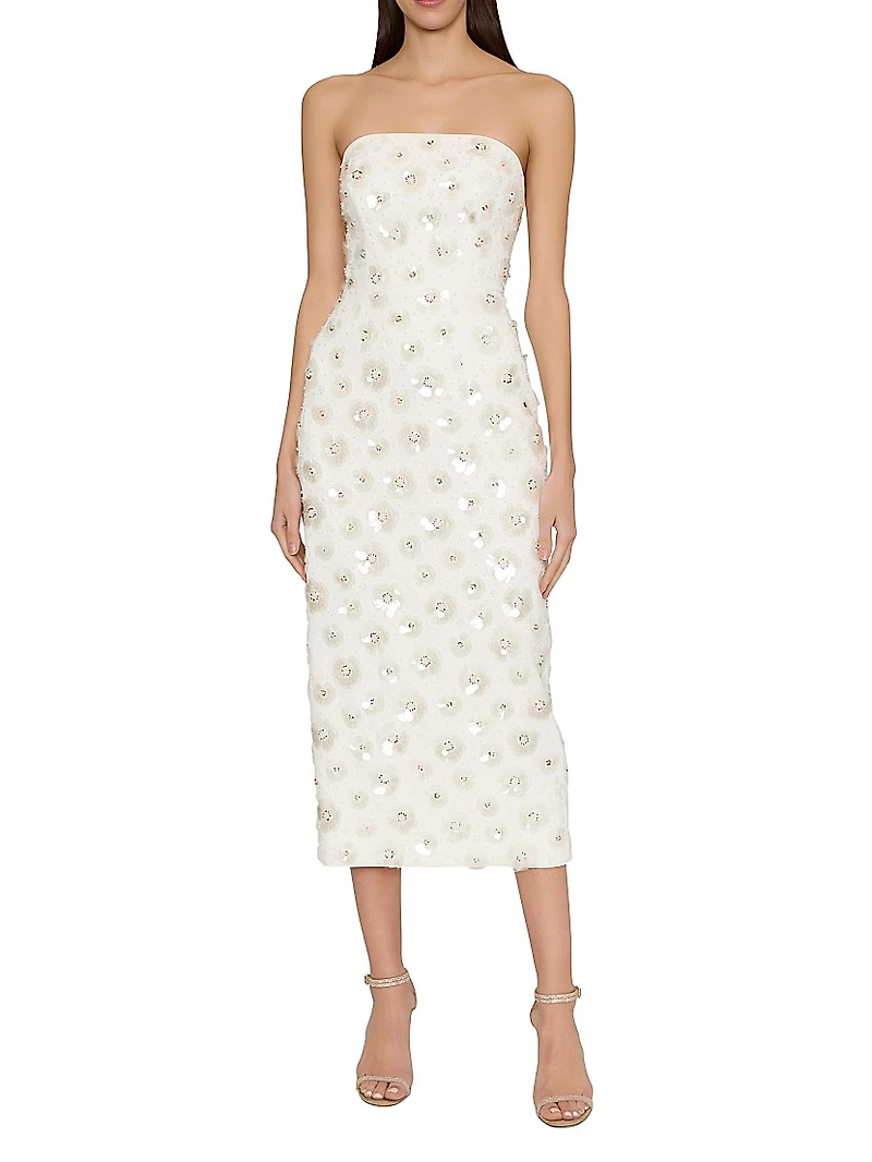 Kait Fleur Paillette-Embellished Midi-Dress