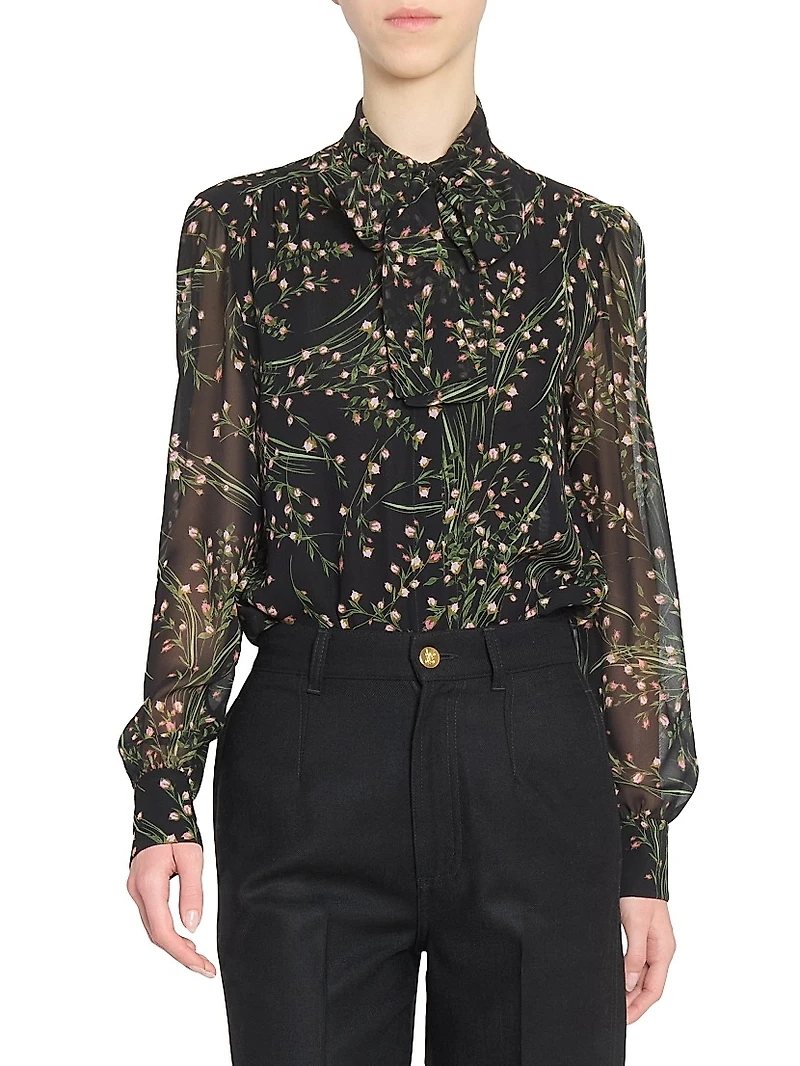 Floral Silk Blouse