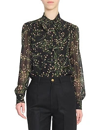Floral Silk Blouse