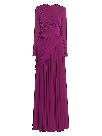 Twisted-Front Jersey Gown