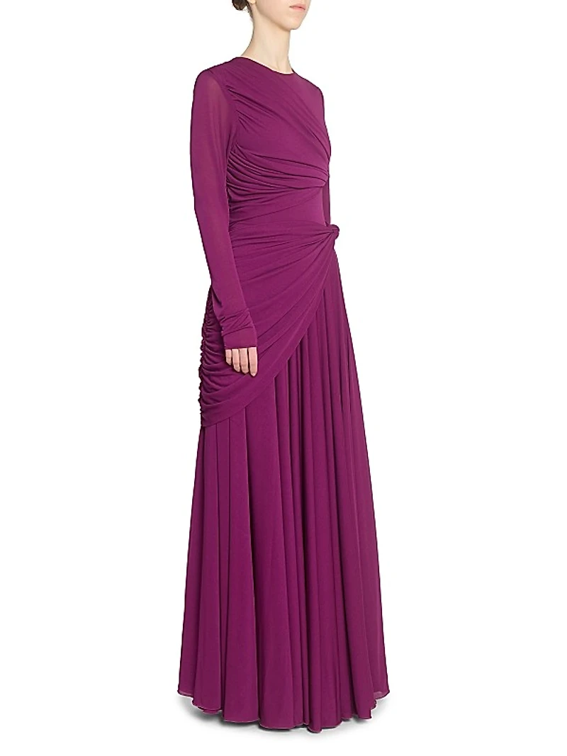 Twisted-Front Jersey Gown
