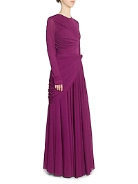Twisted-Front Jersey Gown