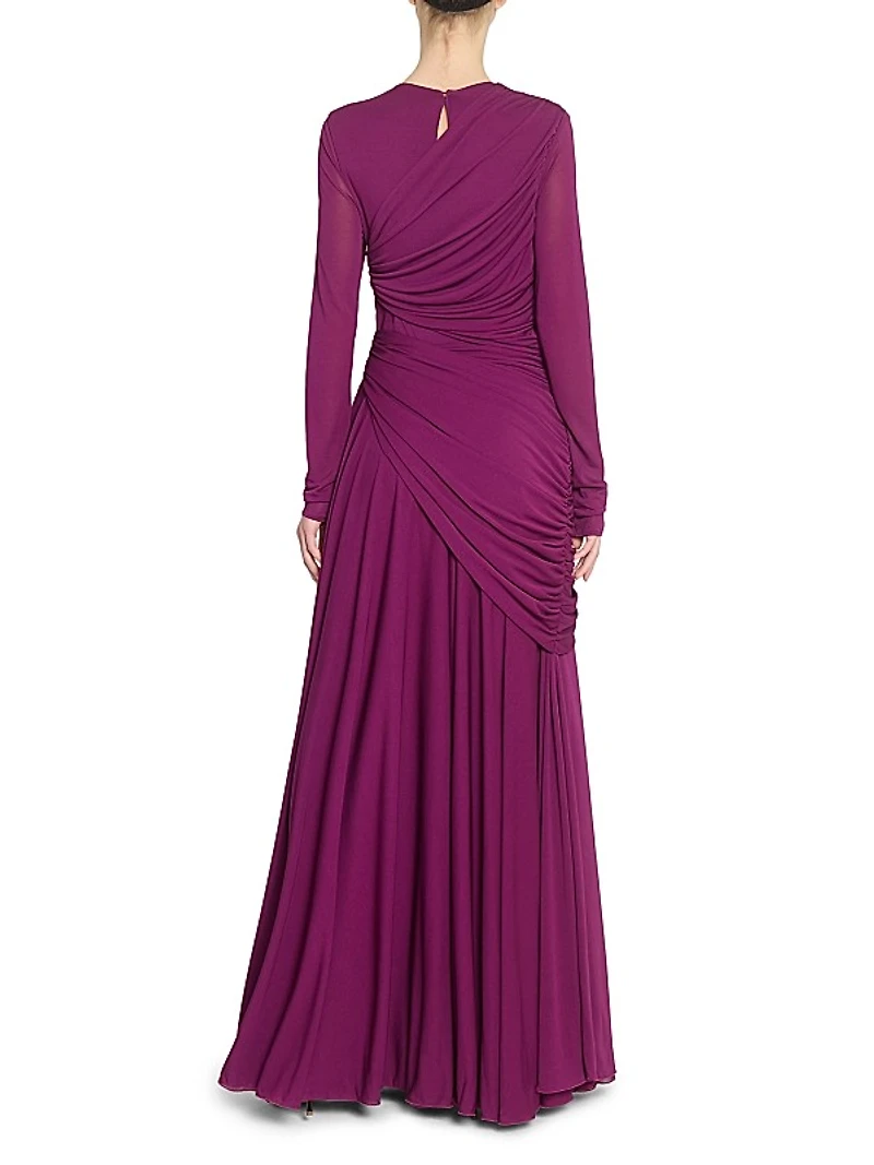 Twisted-Front Jersey Gown