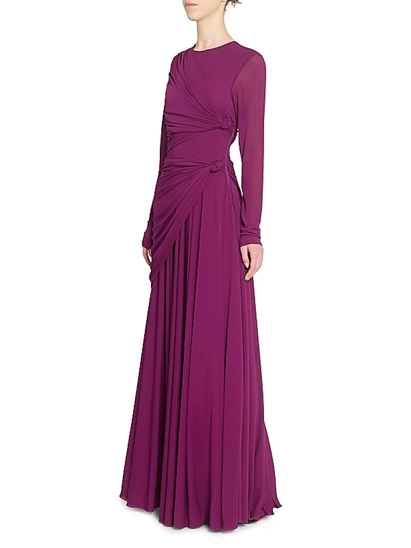 Twisted-Front Jersey Gown