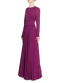Twisted-Front Jersey Gown