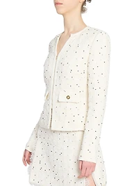 Polka Dot Tweed Jacket