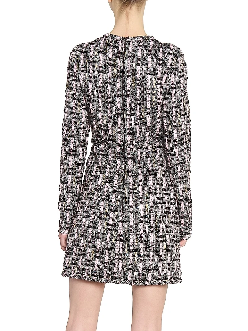 Wool Blend Tweed Minidress