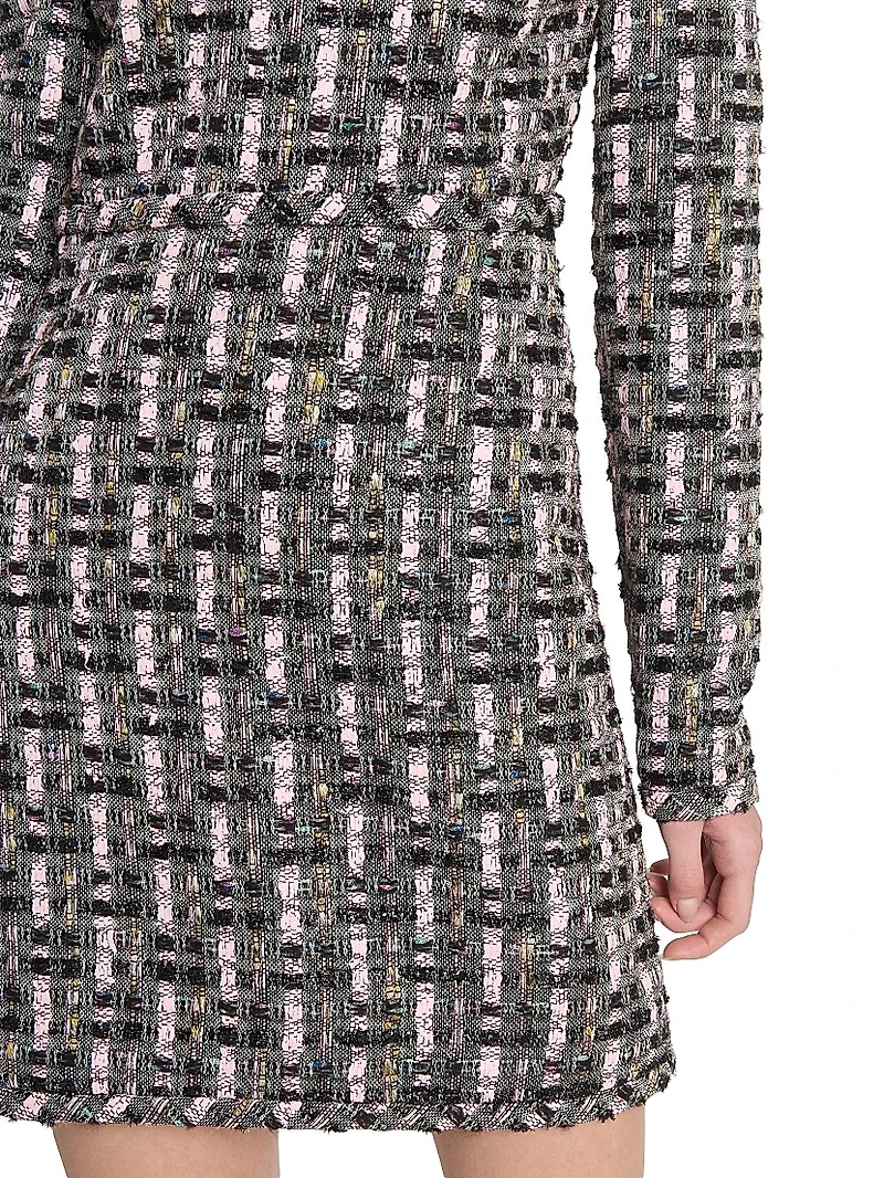 Wool Blend Tweed Minidress