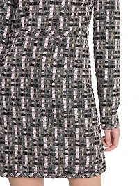 Wool Blend Tweed Minidress