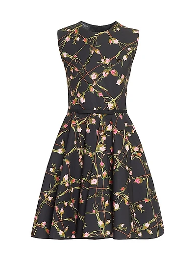 Floral Cotton Poplin Minidress