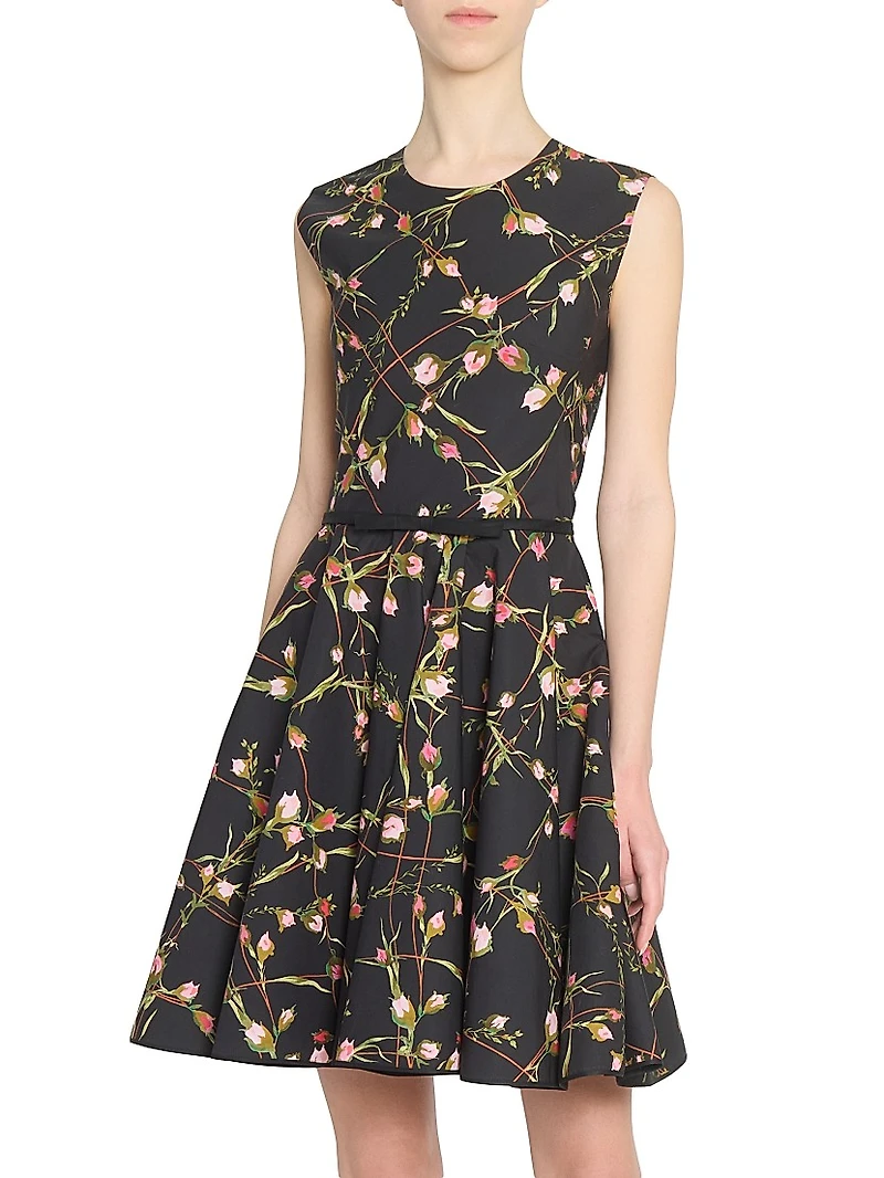 Floral Cotton Poplin Minidress