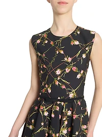 Floral Cotton Poplin Minidress
